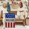 Patriotic American Garden Flag Welcome 4th Of July Garden Flags Decor Rustic Farmhouse Home Yard Lawn Double Sided Small Independence Day Decorations 12x18 Inch
